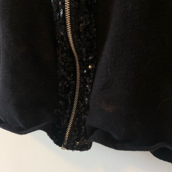 juicy Couture Black Sequin Zip Up Hoody. - Picture 9 of 10